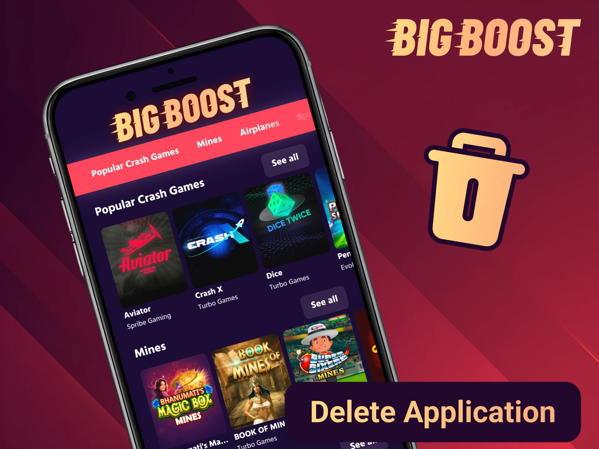 Uninstall Big Boost app in few taps.