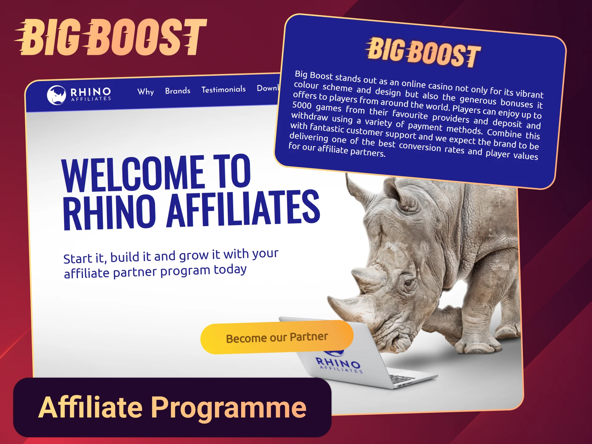 Became Big Boost affiliate and earn money faster.