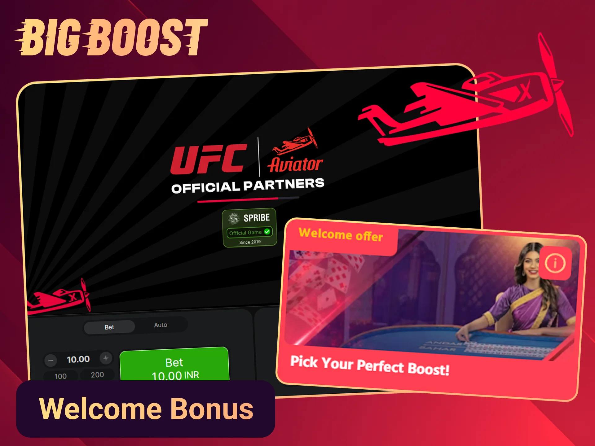 Claim Aviator welcome rewards on the Big Boost site.