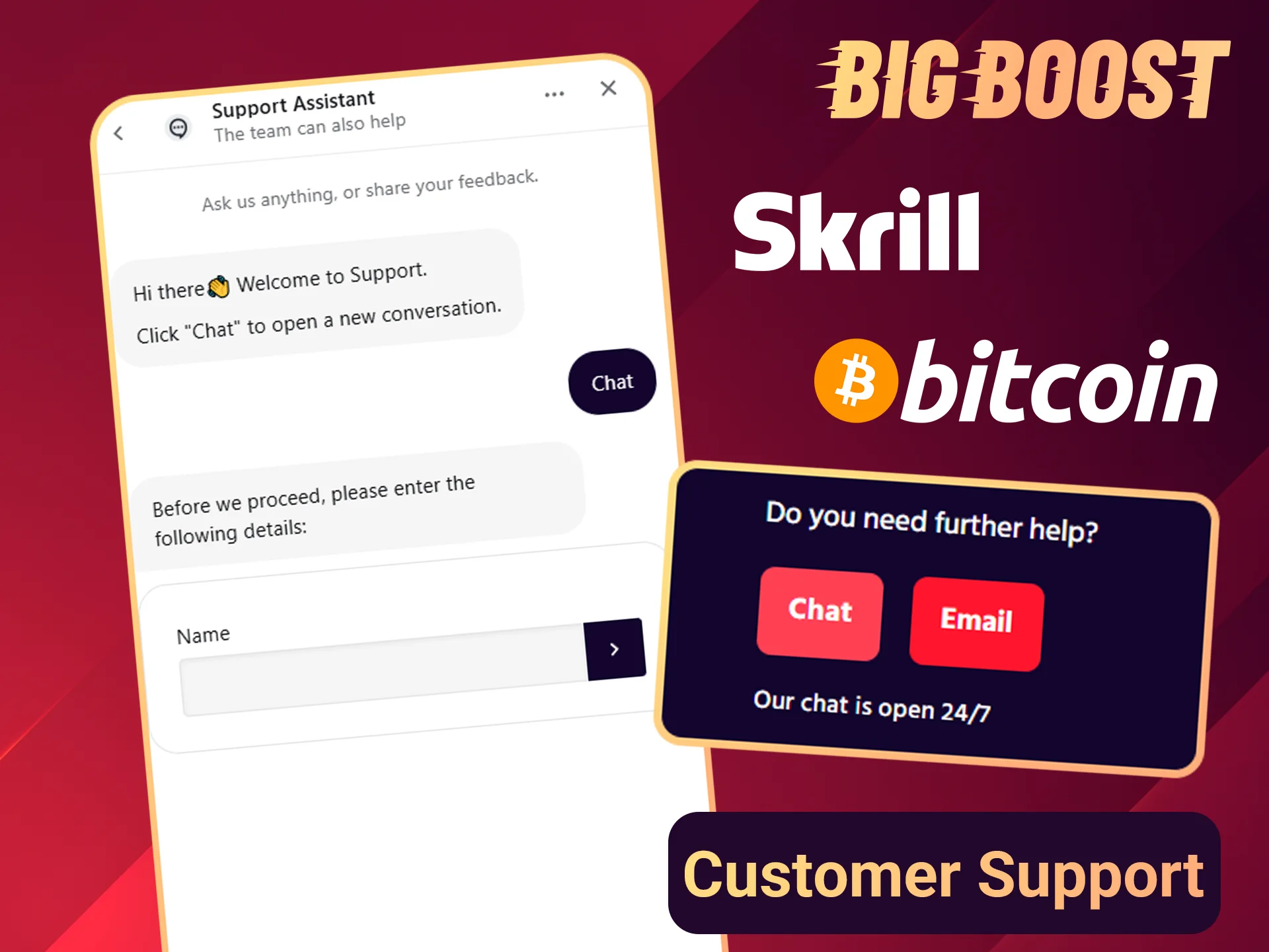 Contact the support team on the Big Boost site.